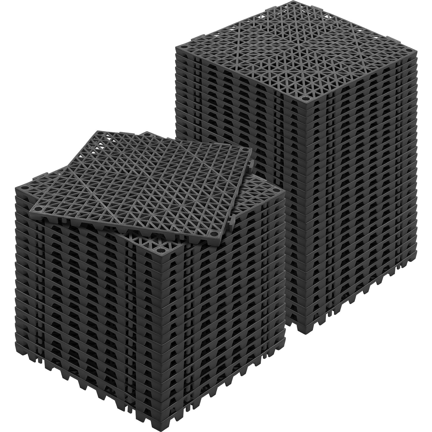 Douchematten – Badmat – Antislipmat – Badkamermat – Drainagemat – 50 Stuks 30x30 cm – Zacht PVC – Snelle Waterafvoer