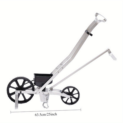 Zaaimachine – Zaaihulpmiddel – Handzaaimachine – Tuinzaaimachine – Instelbare Zaaidiepte – Licht Aluminium – Ergonomisch Handvat