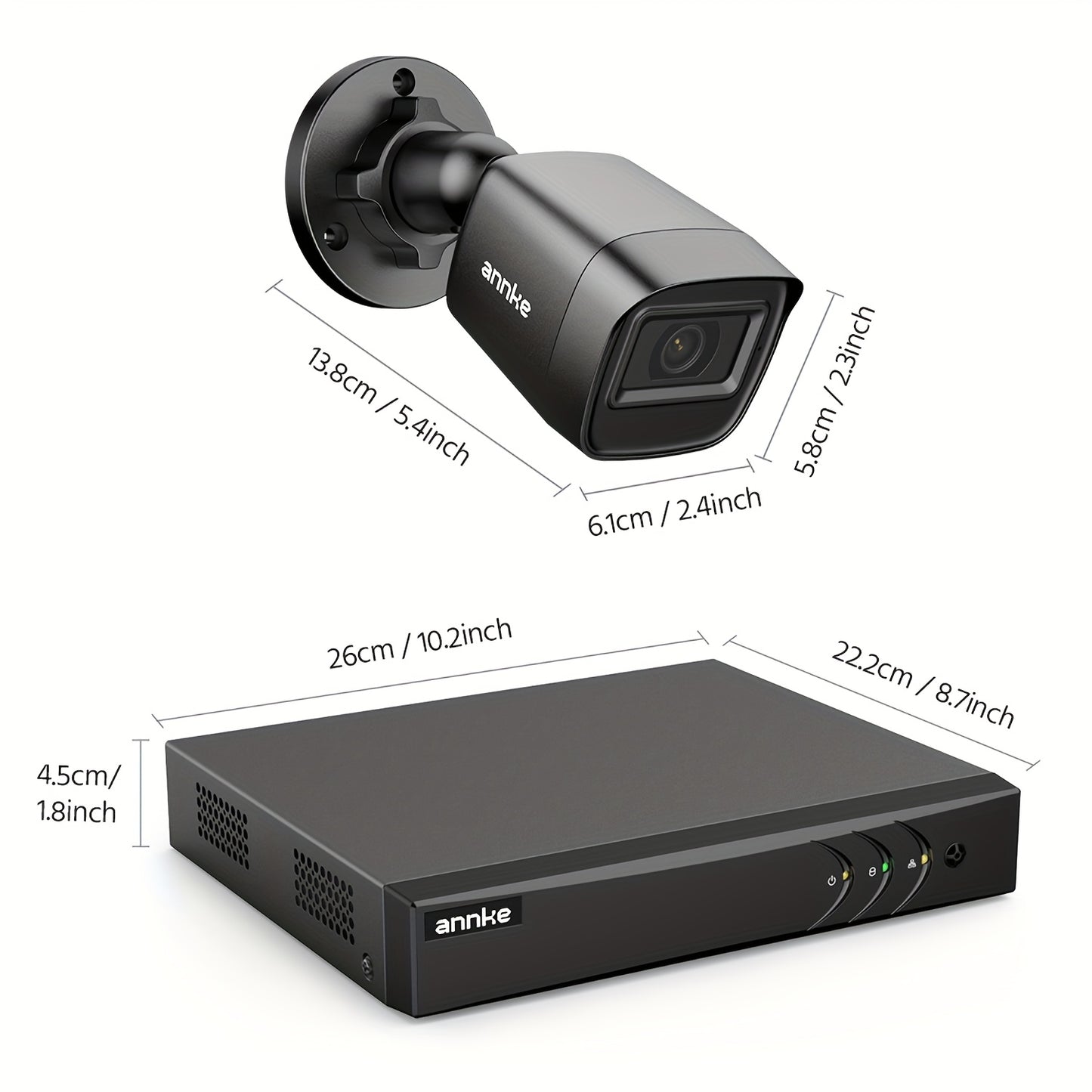 Beveiligingssysteem – Bewakingscamera – CCTV Set – Camera Beveiliging – Videobewaking – 4 HD Camera’s – AI Bewegingsdetectie – 1TB Opslag – Nachtzicht 20m