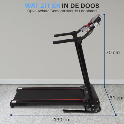 Loopband – Treadmill – Hardloopband – Wandelband – Fitnessapparaat – Inklapbaar Design – Aluminium Behuizing – LCD Display – Bluetooth Connectiviteit