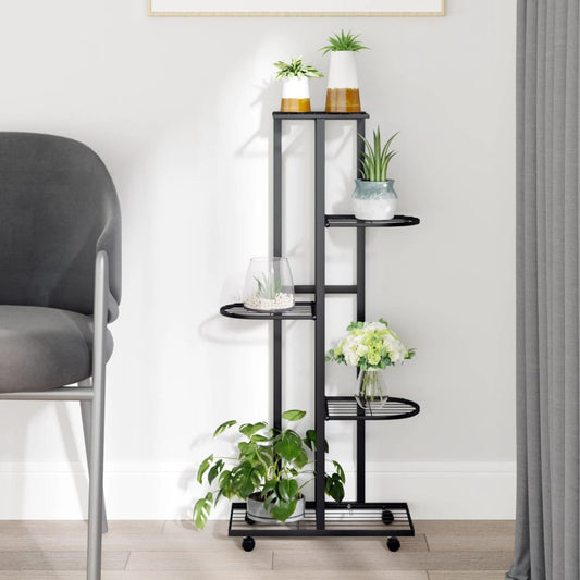 Plantenstandaard – Plantenrek – Bloemenrek – Plantenhouder – Plantenwagen – 5-Laags – Met Wieltjes