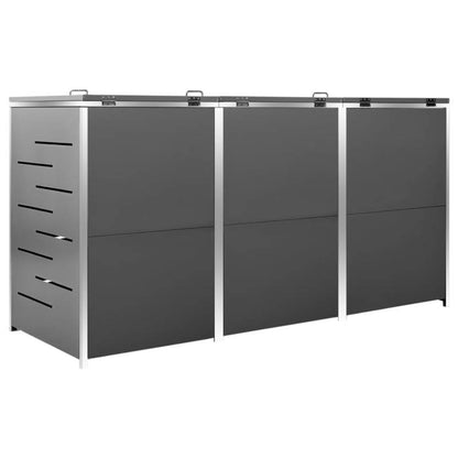 Afvalcontainer – Vuilnisbak – Kliko – Buitenprullenbak – Afvalemmer – Roestvrij Staal & Verzinkt Staal – 3 Ton Capaciteit 207x77,5x115 cm