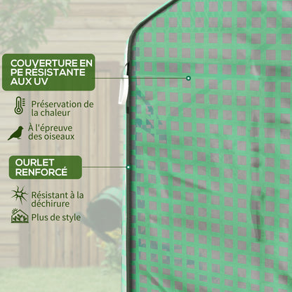 Kas – Kweekkas – Tuinkas – Serre – Groentekas – Groen – Ruime Afmetingen 140x143x190 cm – UV-bestendig 2-laags PE-doek