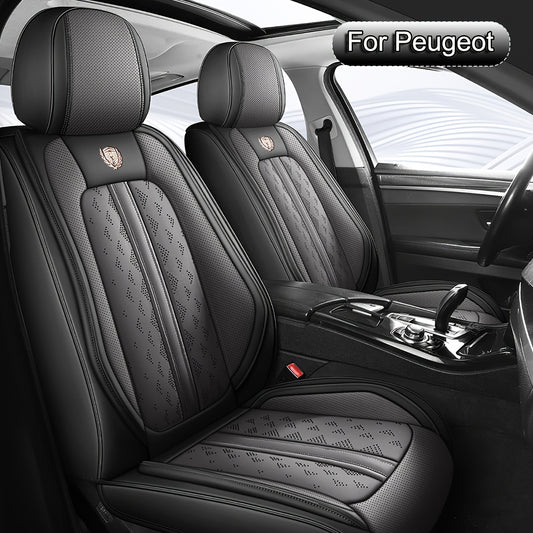 Leather Car Seat Covers Full Set Universal, Fit for Renault Clio, Captur, Megane, Kadjar, Austral, Arkana, Symbioz, Adjustable Front Seats And Back, Automotive 5 Seat Covers All Season, Car Seat Protectors Airbag Compatible,