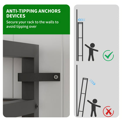 7-laags Plantenrek – Plantenstandaard – Bloemenrek – Plantentoren – Plantenladder – Zwart – Hout – Ruimtebesparend 180cm – Stevige Irreguliere Vorm