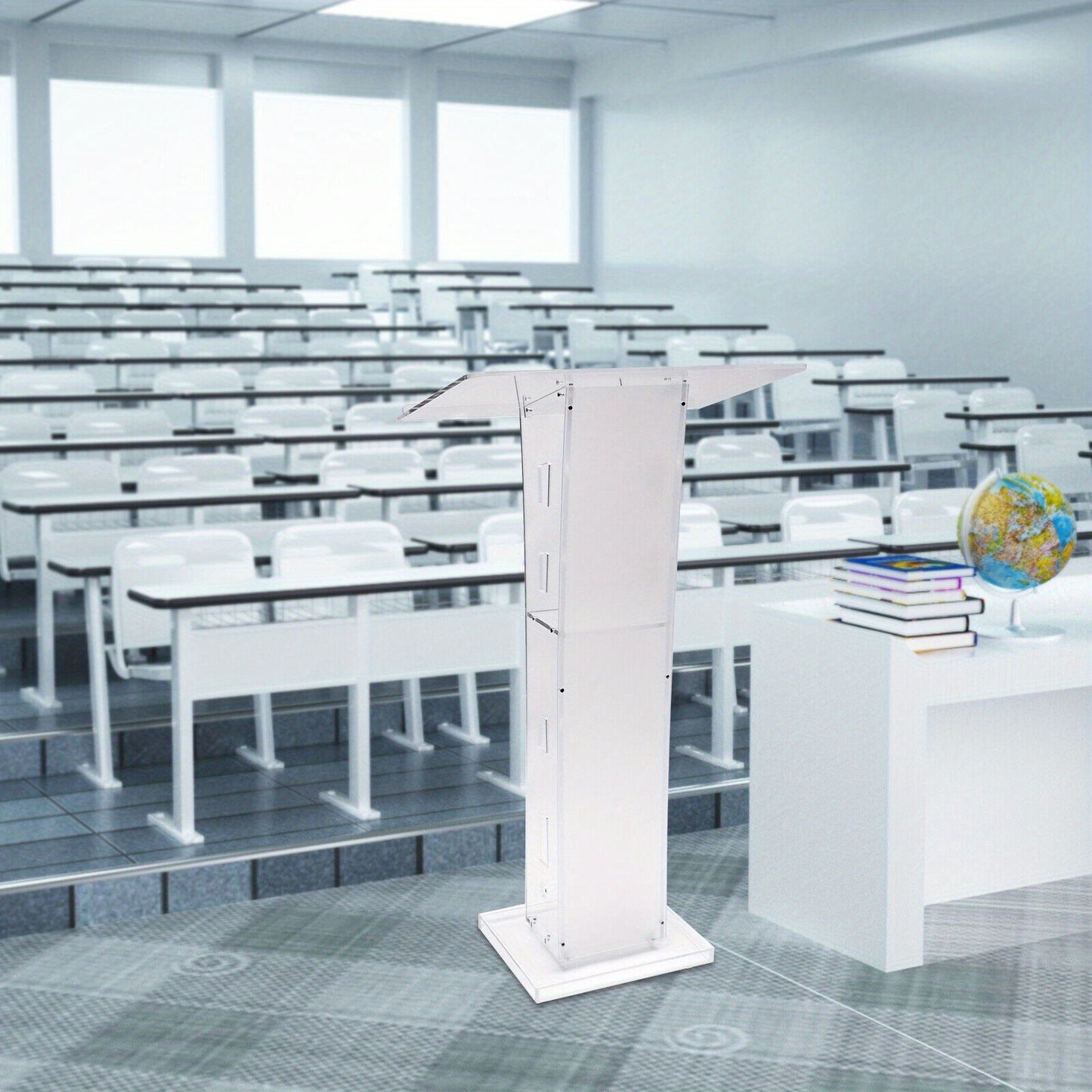 Spreekgestoelte – Lessenaar – Podium – Katheder – Presentatiemeubel – Transparant Acryl – 60x40 cm – Stevig & Schokvrij