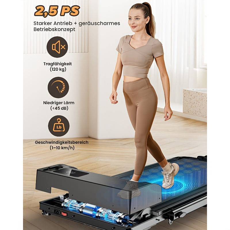 Loopband – Wandelpad – Walking Pad – Hardloopband – Treadmill – Inklapbaar – LED-Display – 0,6-10 km/u – Aluminium