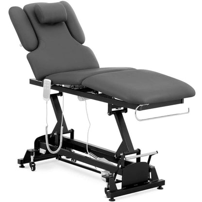 Massagetafel – Massagebank – Behandelbank – Behandeltafel – Massagebed – Elektrisch – 3 Motoren – Max. Draagvermogen 250 kg – In hoogte verstelbaar – Grijs