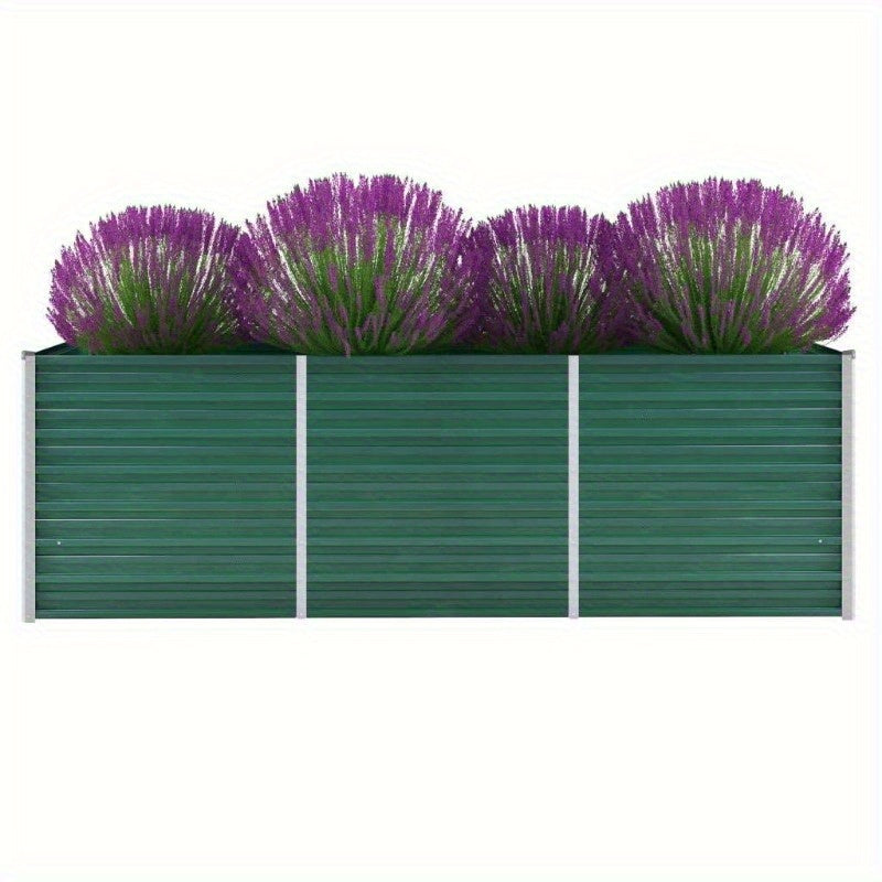 Hoogtebed Tuin – Verhoogd Bed – Plantbak – Moestuinbak – Plantenbak – Gegalvaniseerd Staal – 240x80x77 cm – Weerbestendig Groen