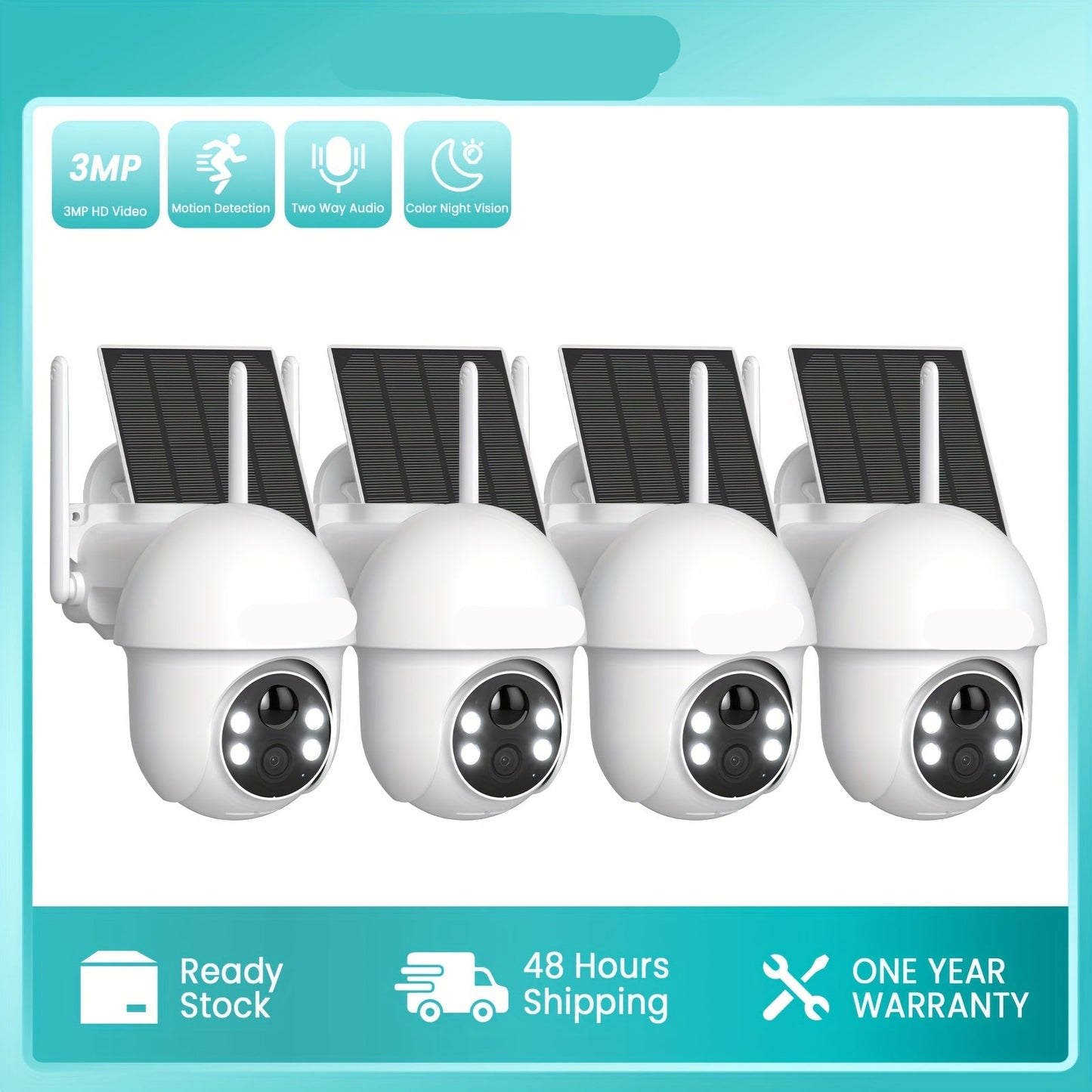 Buitenbeveiligingscamera – Draadloze Beveiligingscamera – Outdoor Camera – Tuincamera – 360° PTZ Draaibaar – 3MP Beeldkwaliteit – Zonne-energie Vandaag