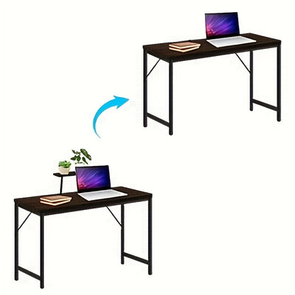 Ergonomic Home Office Desk With Monitor Stand | 100x50x75cm Space-Saving Computer Table | Commercial-Grade Office Desk 75cm Height