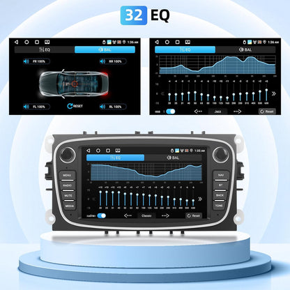 Android Autoradio – Multimedia Systeem – Navigatie Radio – Inbouw Radio – 4GB+64GB Variant – 7 Inch IPS Touchscreen – Draadloos CarPlay & Android Auto