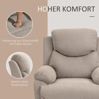 Fauteuil – Loungestoel – Relaxstoel – Zitfauteuil – Leunstoel – Compact Formaat – Duurzaam MDF Frame met Stofbekleding