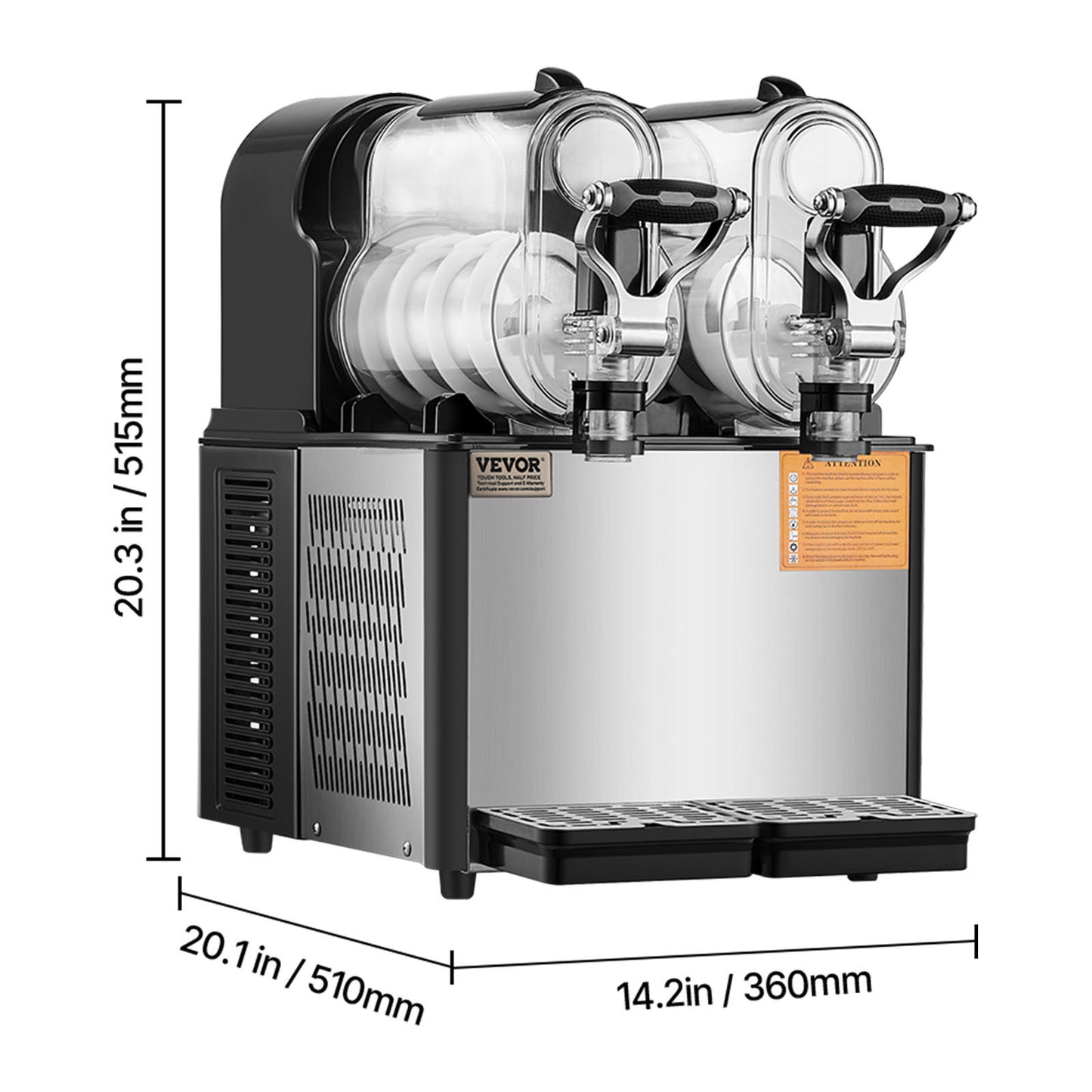 Slushiemachine – Slushmaker – IJsdrankmachine – Frozen Drink Maker – Margarita Machine – 2 x 3 Liter Tanks – 15 Instelbare Temperatuurniveaus