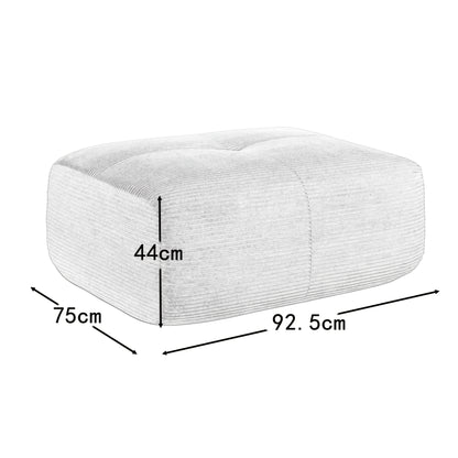 The Hamlet Footstool Features a Corded Fabric in Gray, Designed with Smooth Lines That Complement The Natural Curves of The Arms. It Is Filled with Soft, Fluffy High-Resilience Foam, Offering Robust Support And Enhancing Comf