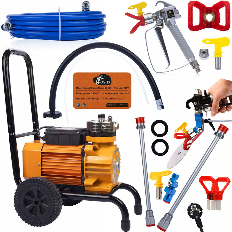 Verfspuit – Verfpistool – Verfspuitpistool – Spuitpistool – HVLP Verfspuit – 3500W Borstelloze Motor – 22 MPA Werkdruk