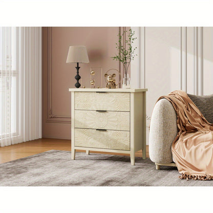 Ladekast – Dressoir – Opbergkast – Ladekast Met Drie Lades – Kast Met Verwisselbare Ladefronten – Natuurlijke Kleur – Ruim Opbergvolume – Duurzame Stevige Constructie