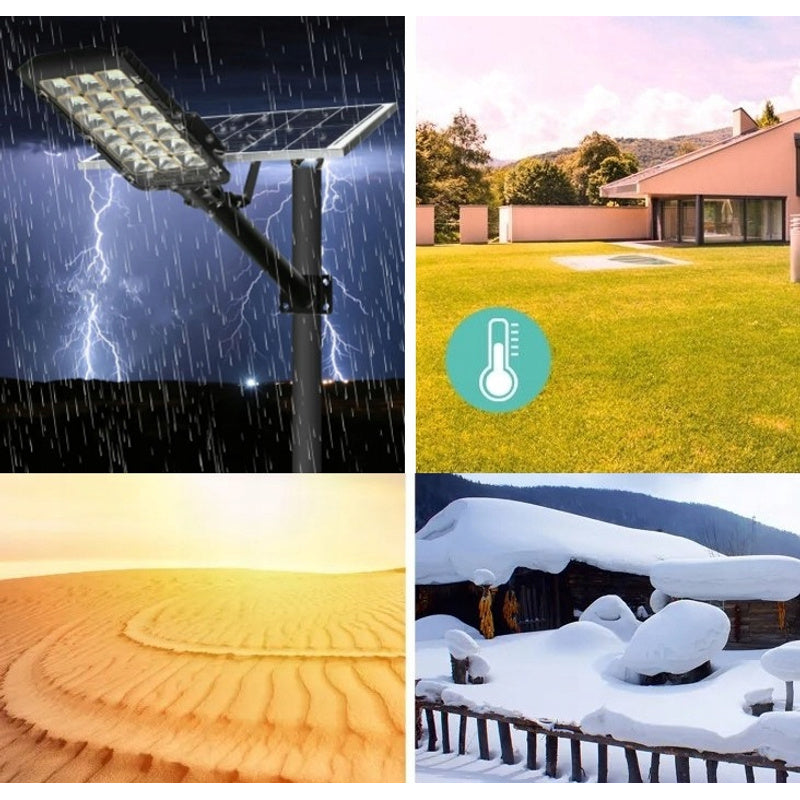 Solar LED Straatlamp – Buitenlamp – Tuinverlichting – Opritverlichting – Industriële Lamp – 800W Met 290 LED’s – 60 Ah Lithium Batterij