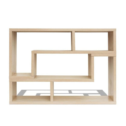 Double L-Shaped Oak TV Stand
