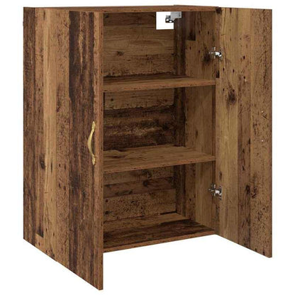 Wandkast – Muurkast – Opbergkast – Hangkast – Houten Kast – Bruin – Duurzaam Hardhout – 69,5 x 34 x 90 cm