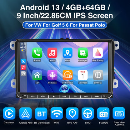 Android Autoradio – Car Multimedia Unit – Auto Radio – Inbouw Radio – 9 Inch Touchscreen – 4GB RAM & 64GB Opslag – Wireless Internet Connectie – GPS Navigatie
