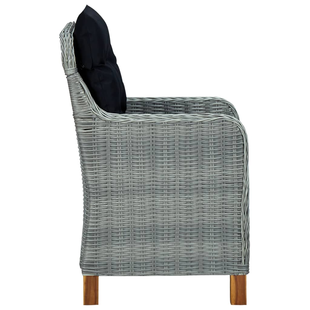 Tuinset – Buitenset – Tuinmeubilair – Eetset – Loungeset – Weerbestendig PE-Rattan – Acaciahouten Poten