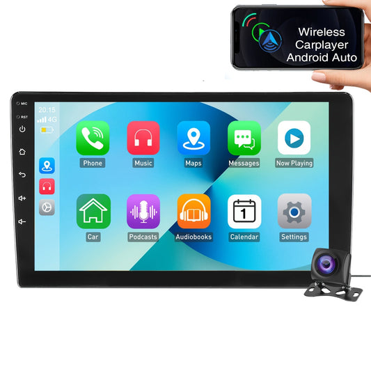 2 DIN Autoradio – Auto Stereo – Multimedia Speler – Android Radio – Navigatiesysteem – Met Achteruitrijcamera – 9 Inch QLED Touchscreen – Android 14 Systeem & 6 GB RAM 128 GB Opslag