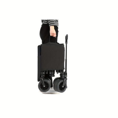 Bolderkar – Bolderwagen – Strandkar – Opvouwbare Kar – Trekkar – Draagkracht 99,79 kg – Grote All-Terrain Wielen & Bekerhouders