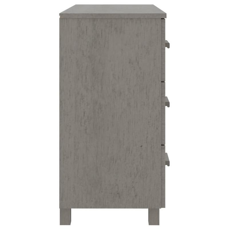 Sideboard hamar 90x40x80cm solid pine light gray Removable storage practical