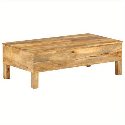 Coffee Table 110X55X35 Cm Solid Mangowood Practical, Removable, Suitable for All Seasons