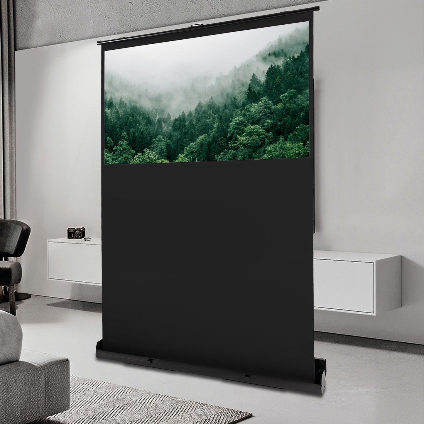 Projectiescherm – Beamer Scherm – Filmscherm – Presentatiescherm – Opvouwbaar Scherm – 152,4 cm – 4K/8K Ultra HD & HDR – Stevige Vezelglas Oppervlakte & Verstelbare Aluminium Standaard