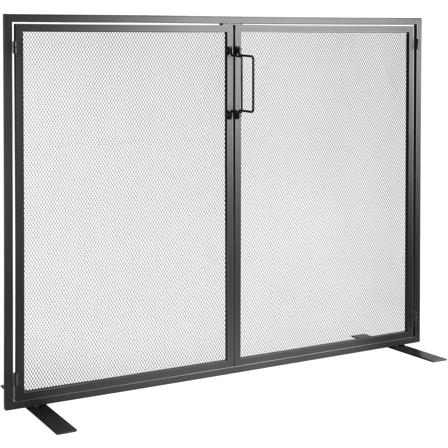 Haardscherm – Haardhek – Vonkenscherm – Open Haard Scherm – Veiligheidshek – Metaal – 99x78 cm – Met Deur