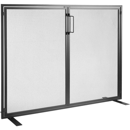 Haardscherm – Haardhek – Vonkenscherm – Open Haard Scherm – Veiligheidshek – Metaal – 99x78 cm – Met Deur