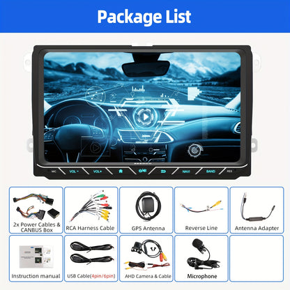 Multimedia Navigatiesysteem – Auto Radio – Android Head Unit – CarPlay Systeem – Multimedia Head Unit Met Camera & Microfoon – 9 Inch HD Touchscreen – Dual Wireless CarPlay & Achteruitrijcamera
