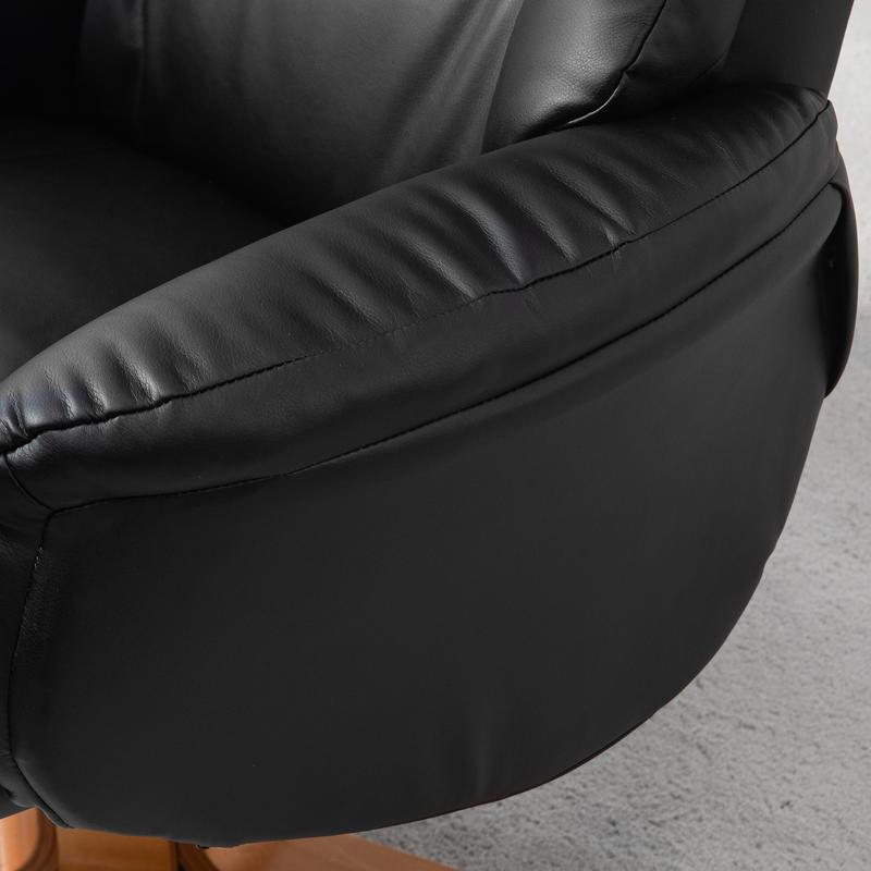 Ergonomische Relaxfauteuil – Relaxstoel – Lounge Chair – Zetel – Fauteuil Met Hocker – Verstelbare Rugleuning – Stevig Hardhout En Metaal Frame