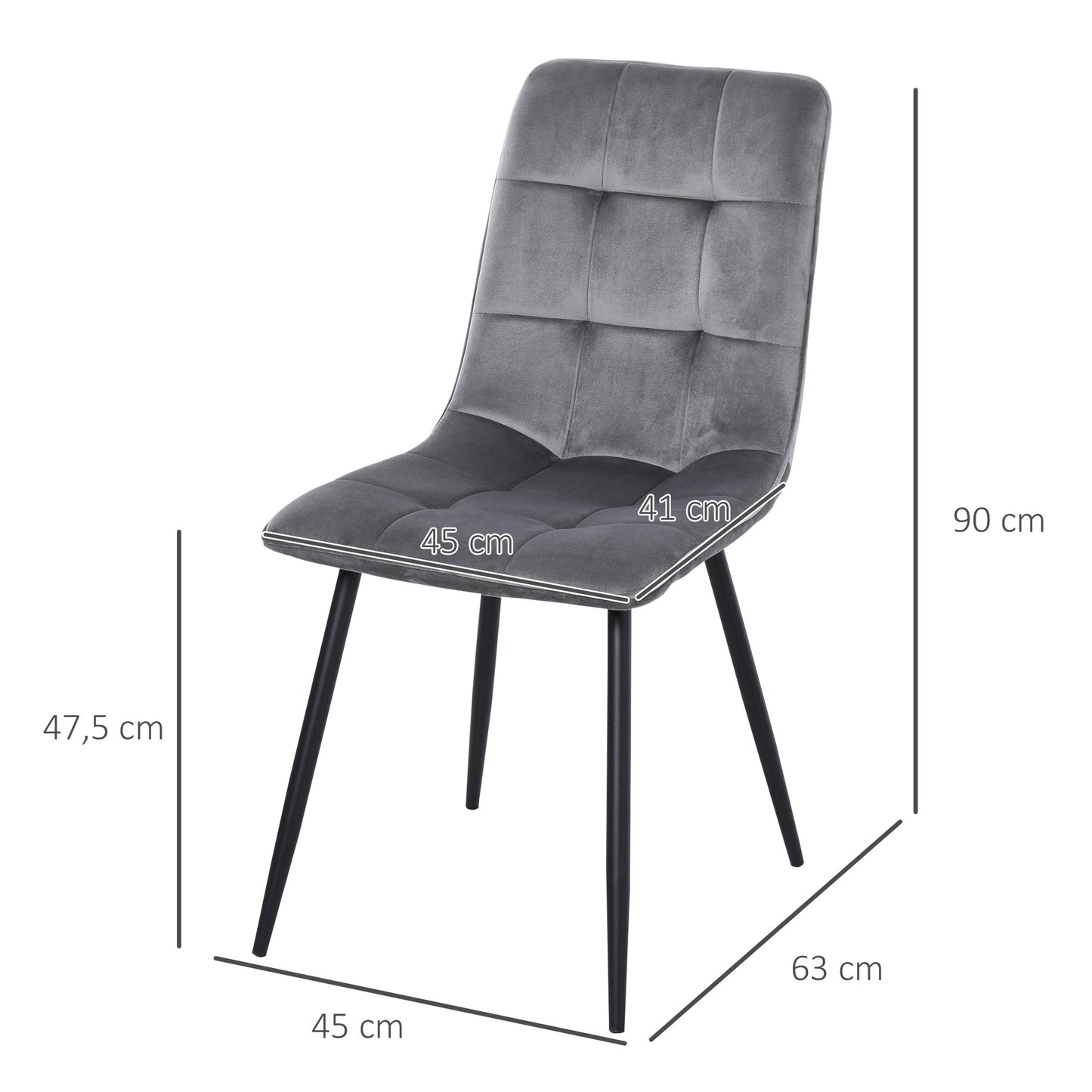 Eetkamerstoel – Kuipstoel – Keukenstoel – Stoel – Set van 2 – Velvet Bekleding – Metalen Onderstel – Hoog Comfort – Draagvermogen 120 kg