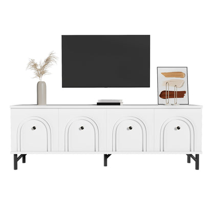 TV Meubel – TV Kast – Tv Meubel Modern – Tv Dressoir – Tv Meubel Wit – 160 cm Breed – Soft Close Deuren
