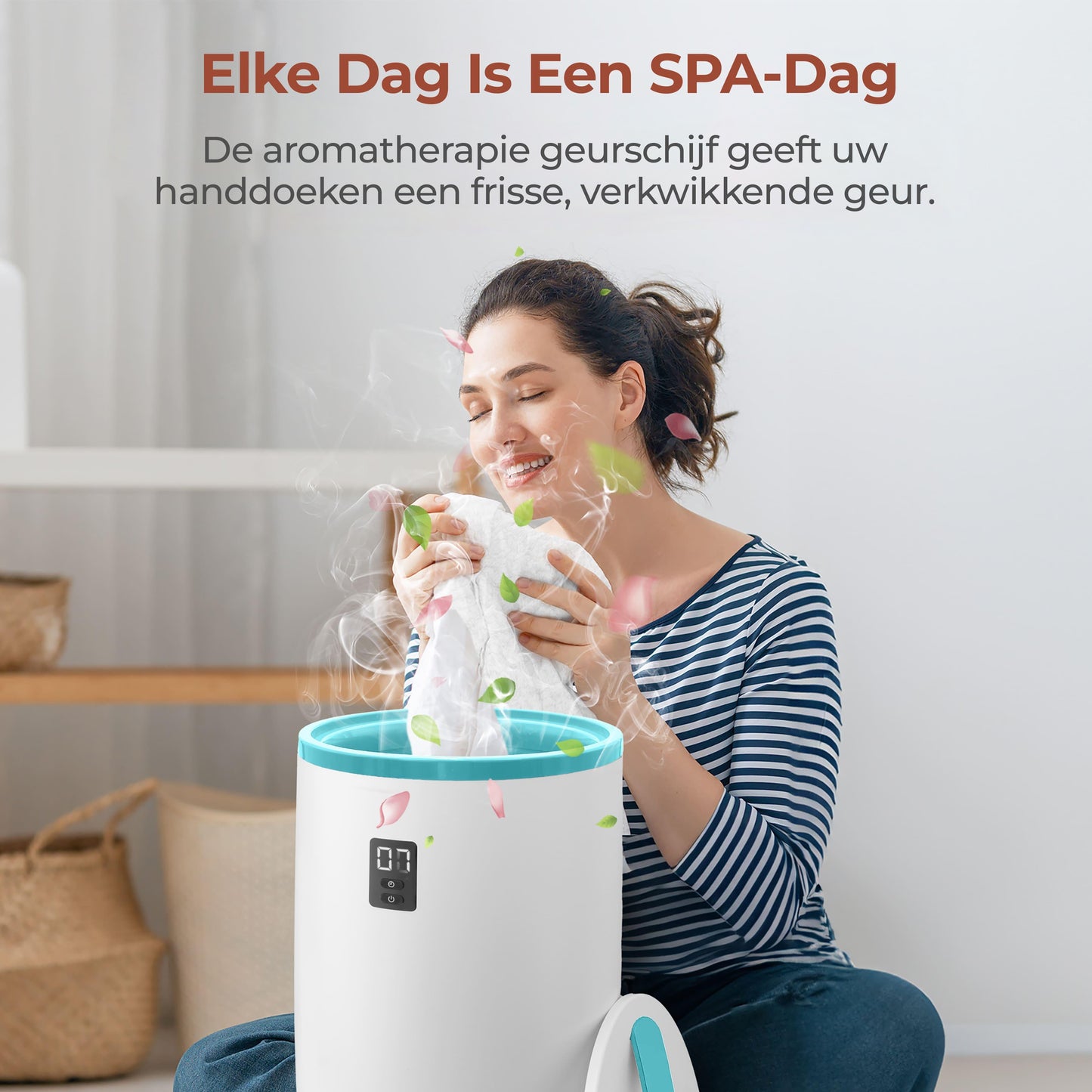 Handdoekenwarmer – Elektrische Handdoekdroger – Handdoekverwarmer – Badstofverwarmer – Timerfunctie – Geurhouder – Automatische Uitschakeling – Blauw