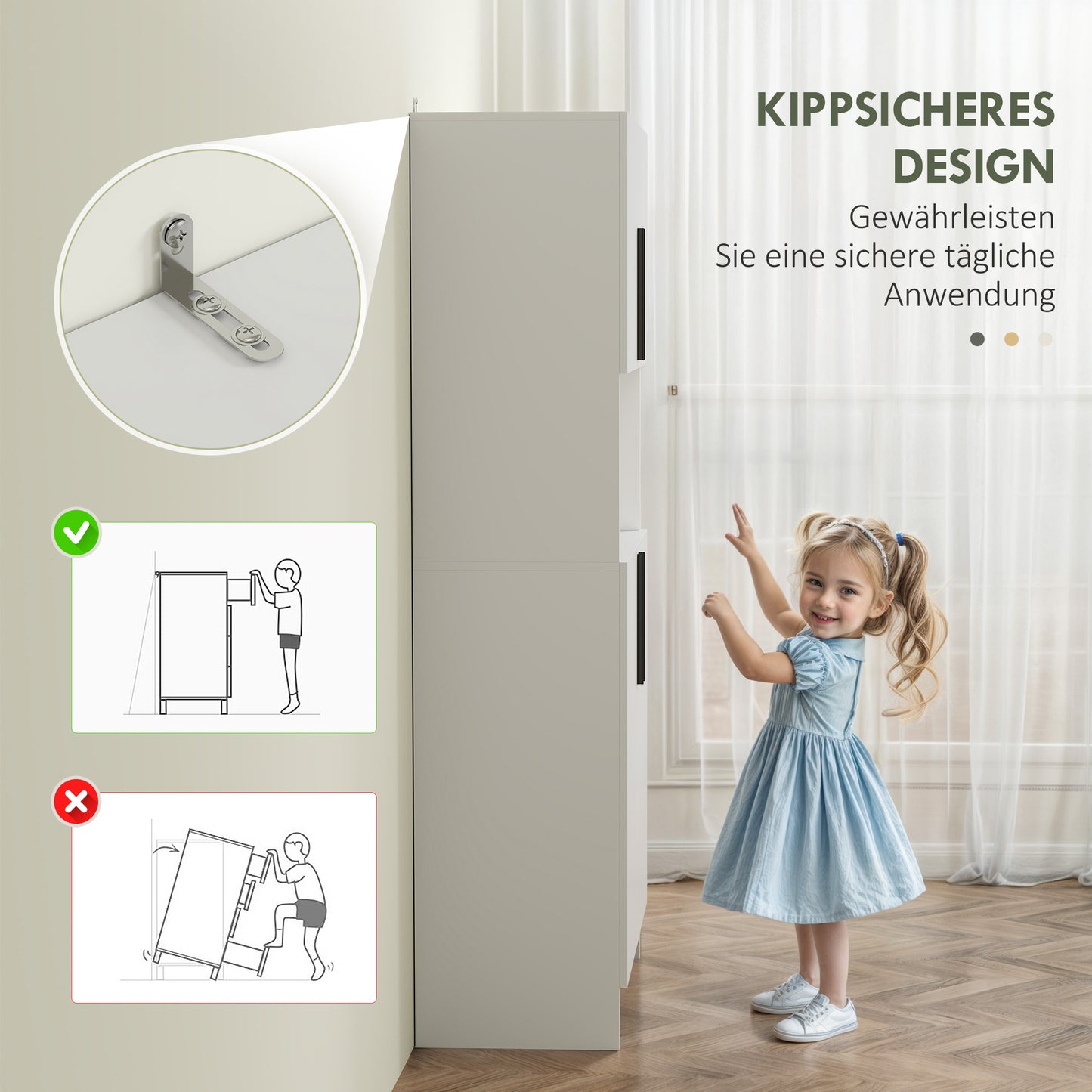 Wit Keukenkastje – Opbergkast – Kastje – Keukenmeubel – Microgolfstandaard – Compact Formaat – Stevige Spaanplaat