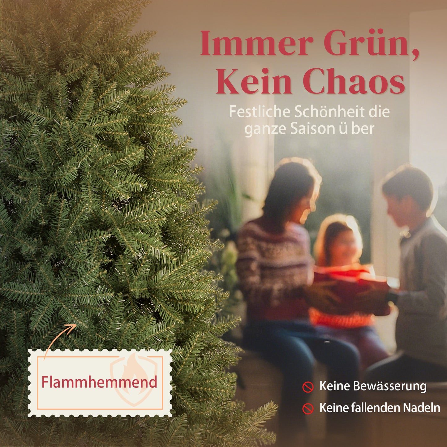Kunstkerstboom – Nepkerstboom – Kerstboom Kunst – Sierkerstboom – Groene Kerstboom – 180 cm Hoog – Inklapbare Takken Met Metalen Standaard