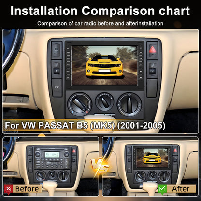 Android 15 Autoradio – Multimedia Systeem – Inbouw Radio – Double DIN Radio – Autostereo – 7 Inch Touchscreen – 6GB RAM + 128GB Opslag – Draadloos CarPlay & Navigatie
