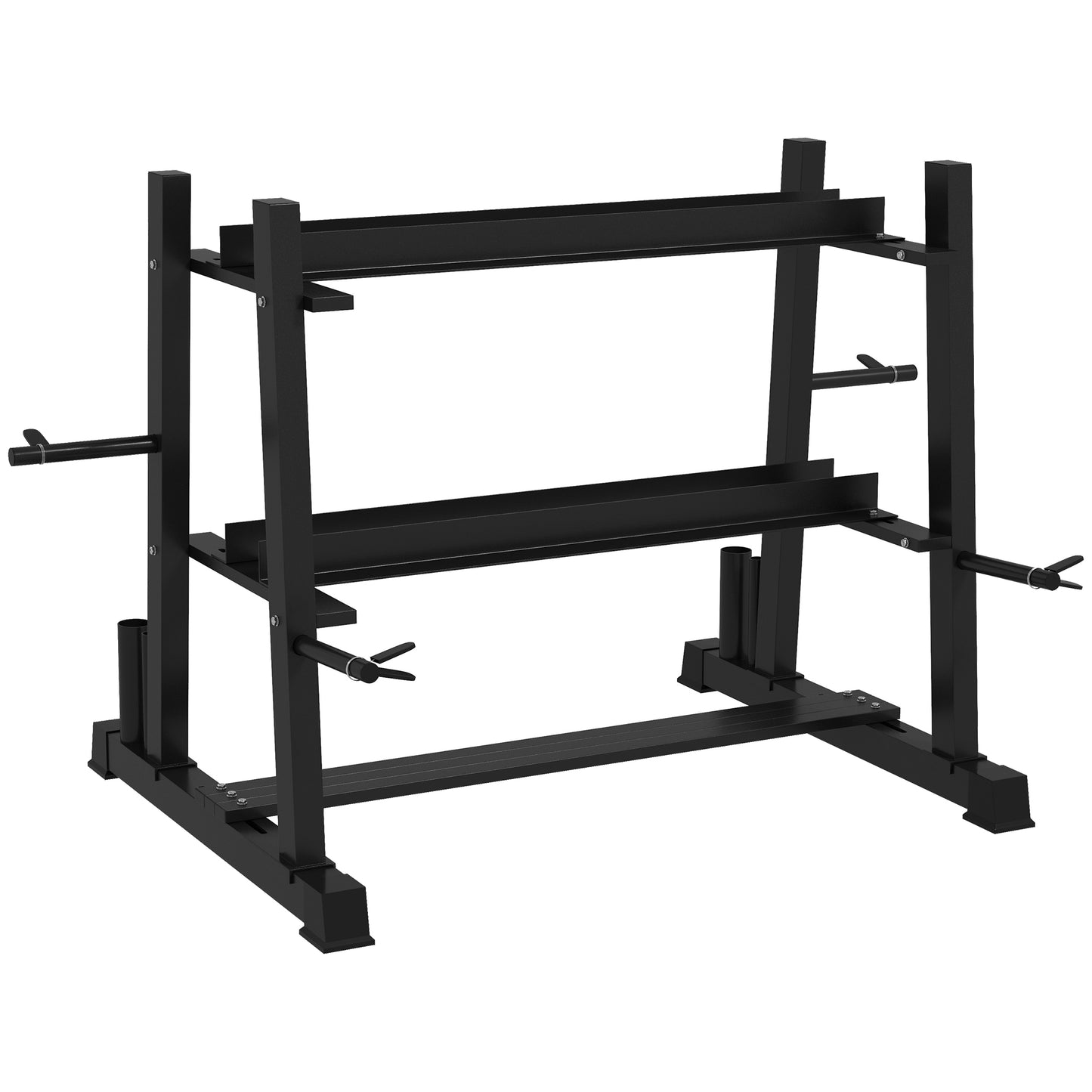 Halterschijfhouder – Dumbbell Stand – Halterrek – Gewichtenschijfhouder – Schijvenrek – Robuust Carbon Stalen Frame – Max. Draagvermogen 200 kg