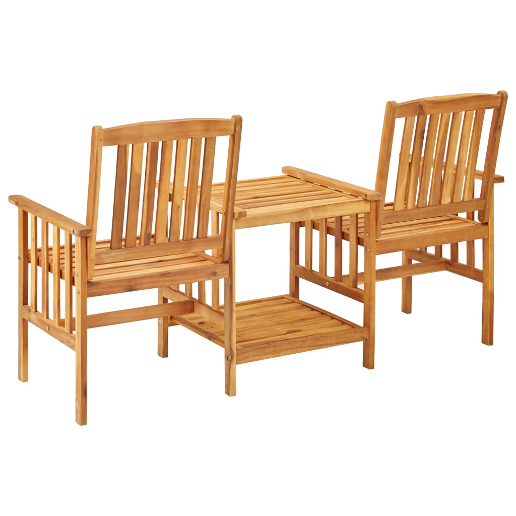Tuinstoelen – Bistro Stoelen – Terrasstoelen – Houten Stoelen – Stoel Set – Massief Acaciahout – Compact Formaat 159x61x92 cm