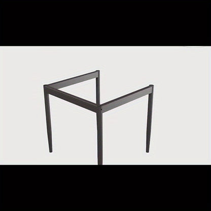 Set van 6 Eetkamerstoelen – Grijs Kunstleer met Stevige Metalen Poten – Moderne en Comfortabele Stoelen voor Keuken of Eetkamer