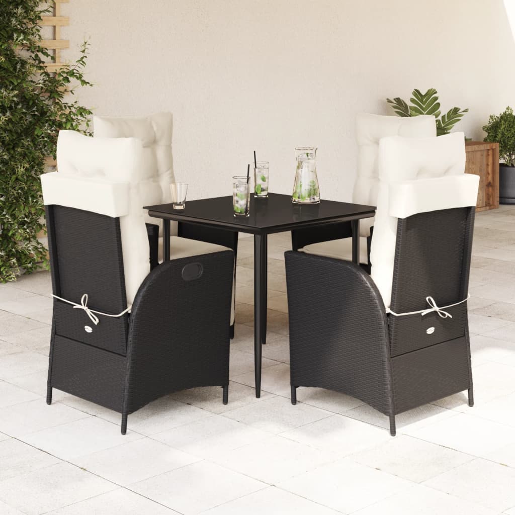 Tuinset – Tuinmeubelset – Loungeset – Buitenmeubilair – Terrasset – PE-rattan – Verstelbare Rugleuning – 80x80x74 cm