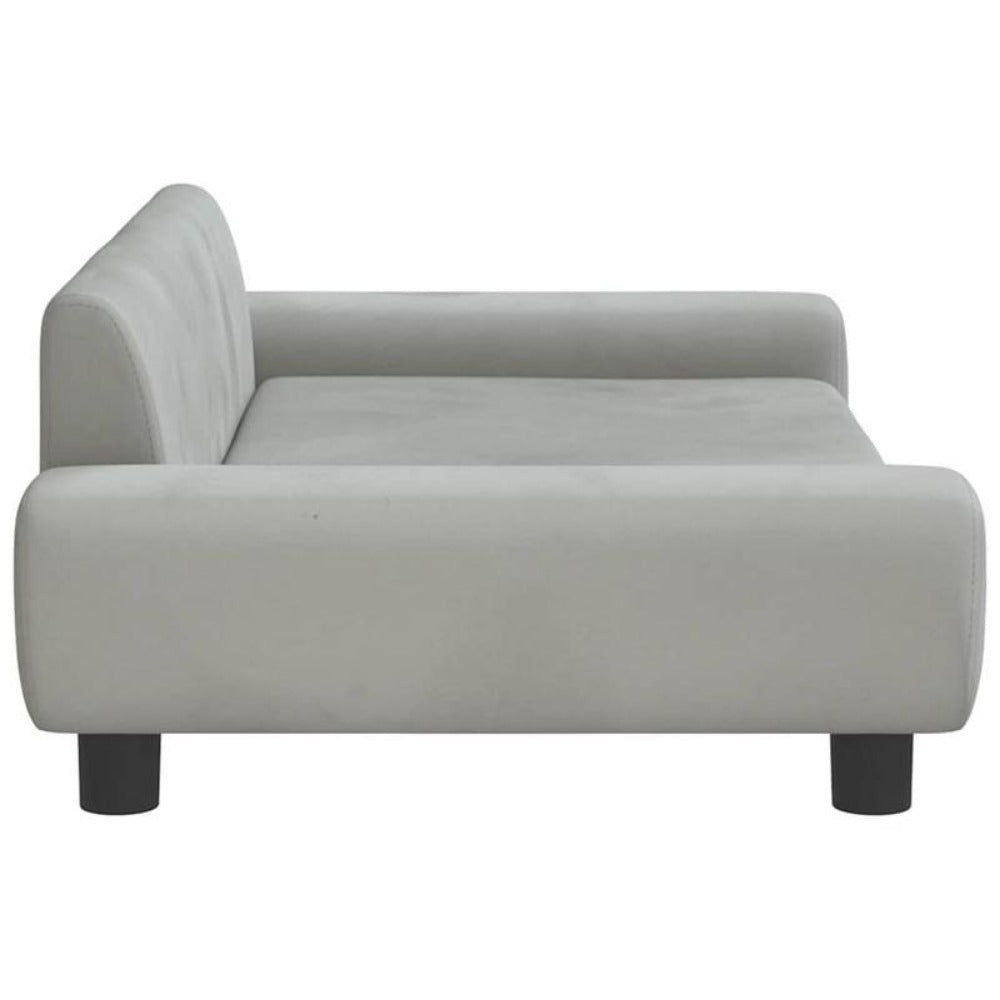 Dog bed light grey 100x54x33cm velvet Spacious, easy to clean, suitable for all seasons, removable, temporary.