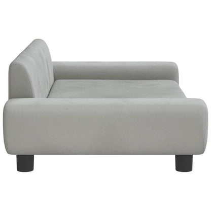 Dog bed light grey 100x54x33cm velvet Spacious, easy to clean, suitable for all seasons, removable, temporary.