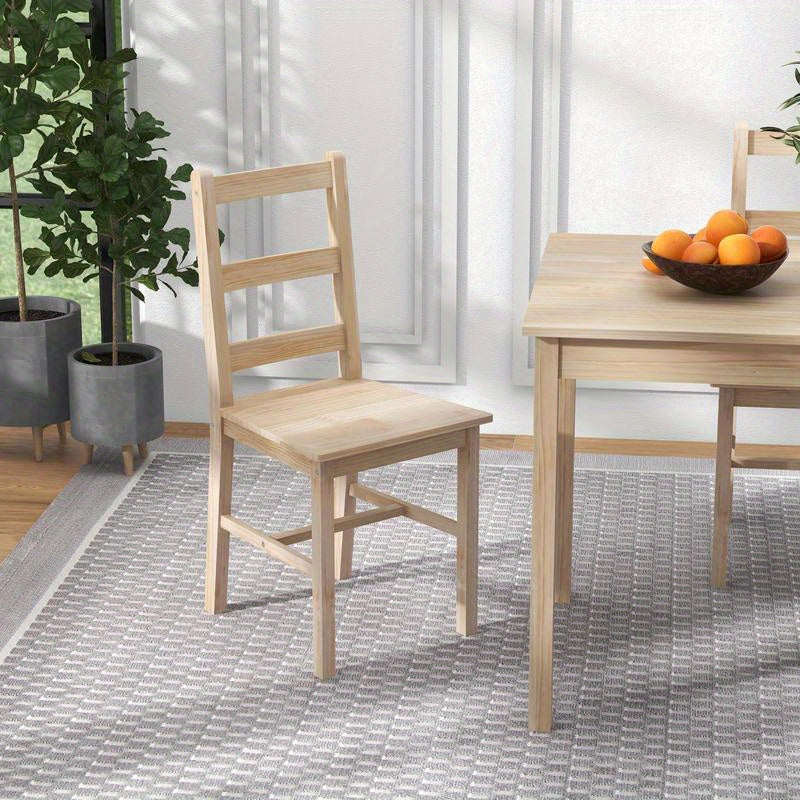 5-Teilige Essgruppe Esstisch Mit Stühlen Sitzgruppe, Massivholz, 118 Cm