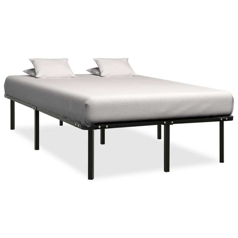Bedframe Metaal Zwart – Bedframe Metalen – Opklapbed – Logeerbed – Slaapbank – Ruimtebesparend Ontwerp – 140x200 cm – Stevig en Modern