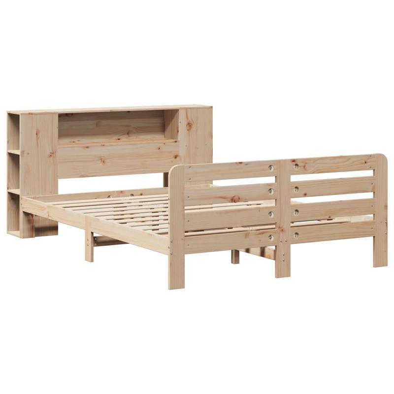Queensize Bedframe – Bedframe – Bedbodem – Bedombouw – Slaapkamermeubel – Hardhouten Constructie – Eenvoudige Montage – Natuurlijke Houten Look – Modern Minimalistisch – Geschikt Voor Queensize Matrassen – Marrone